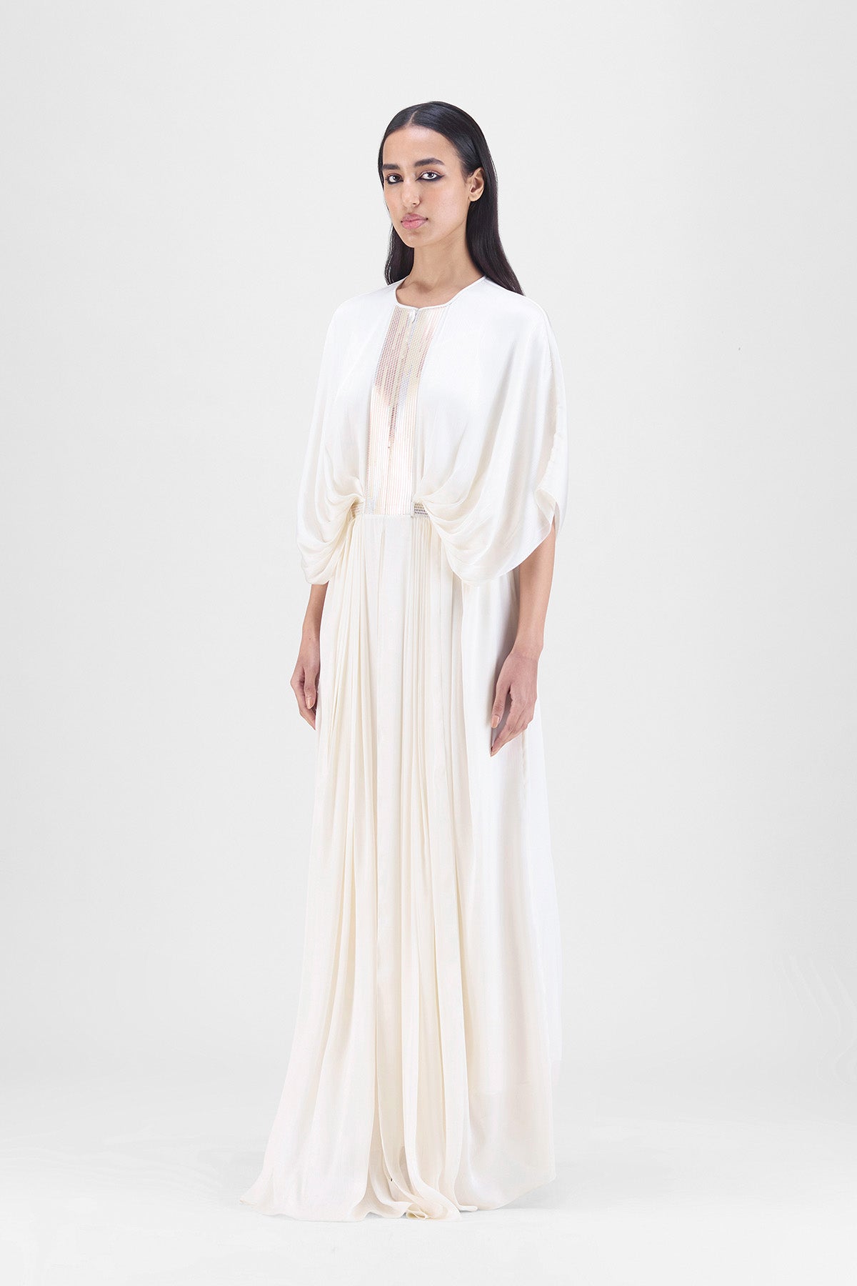 PLEATED LAYERED DRESS