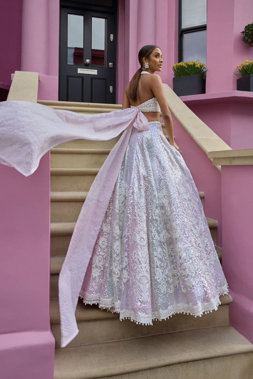 Multi-Coloured Dori Lehenga Set