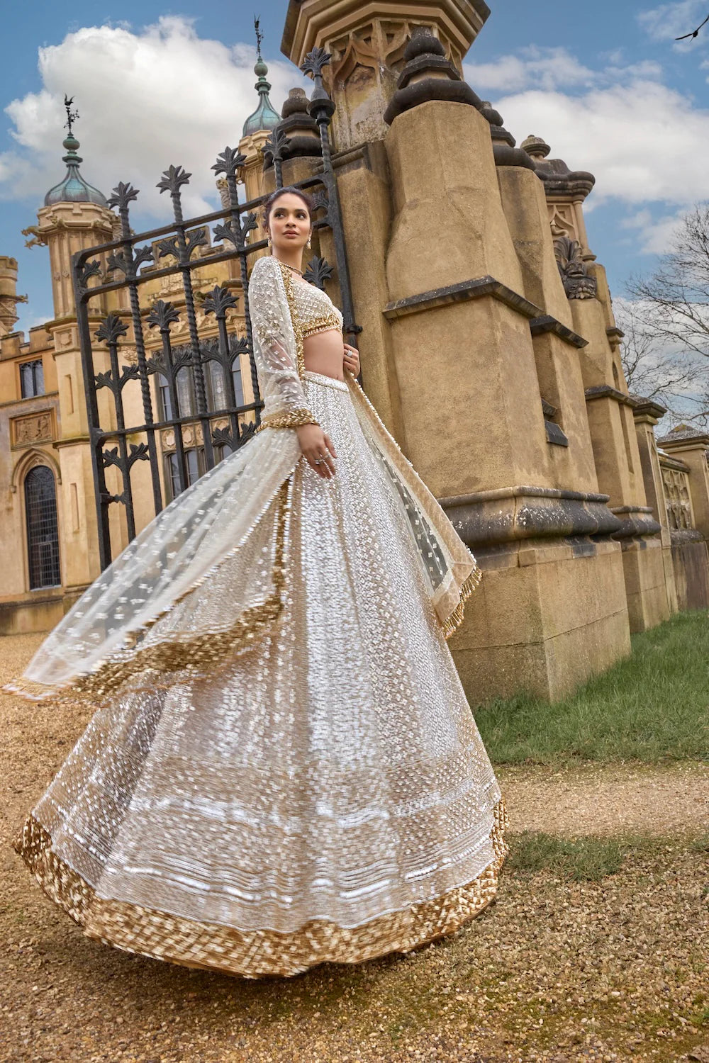 Ivory & Gold Lehenga Set