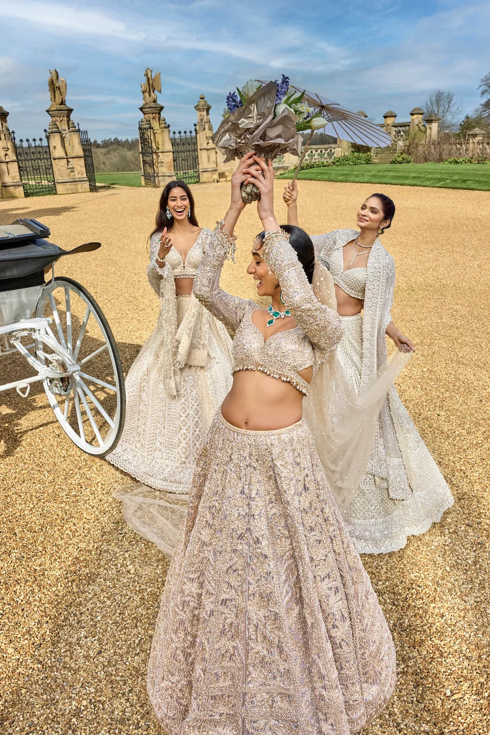 Metallic Rose Gold Lehenga Set