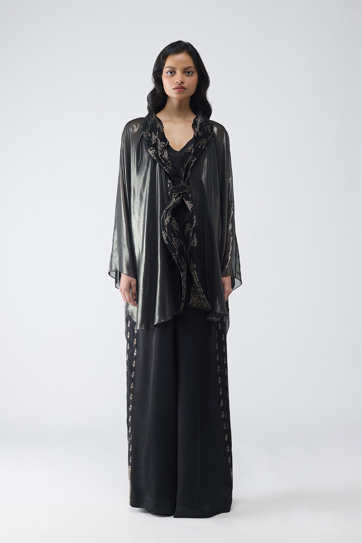 Banarsi Micropleated Cape Set