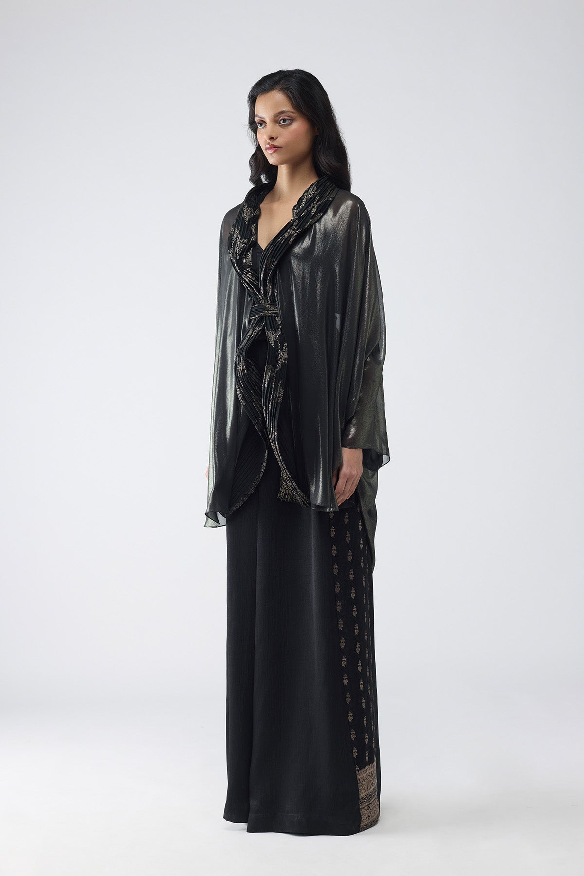 Banarsi Micropleated Cape Set