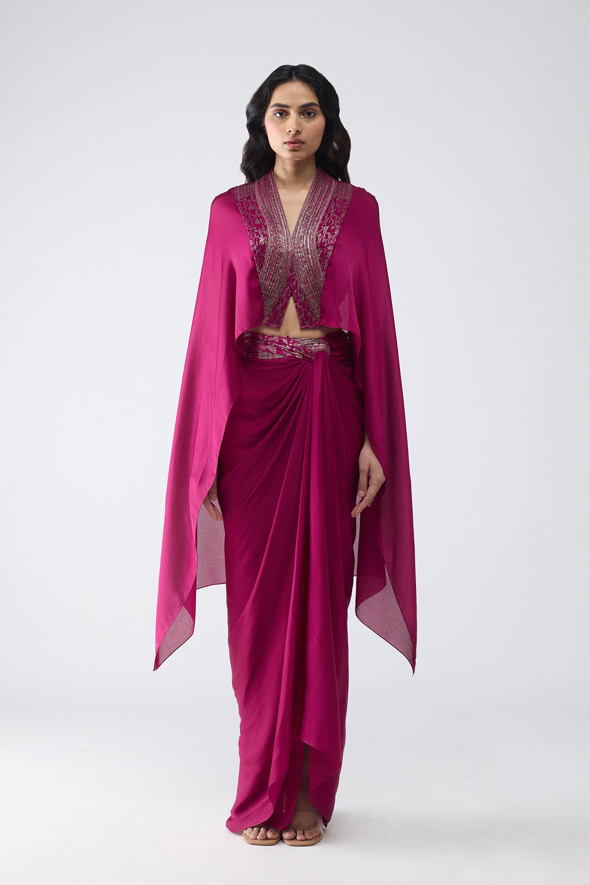 Structured  Banarasi Cape Set