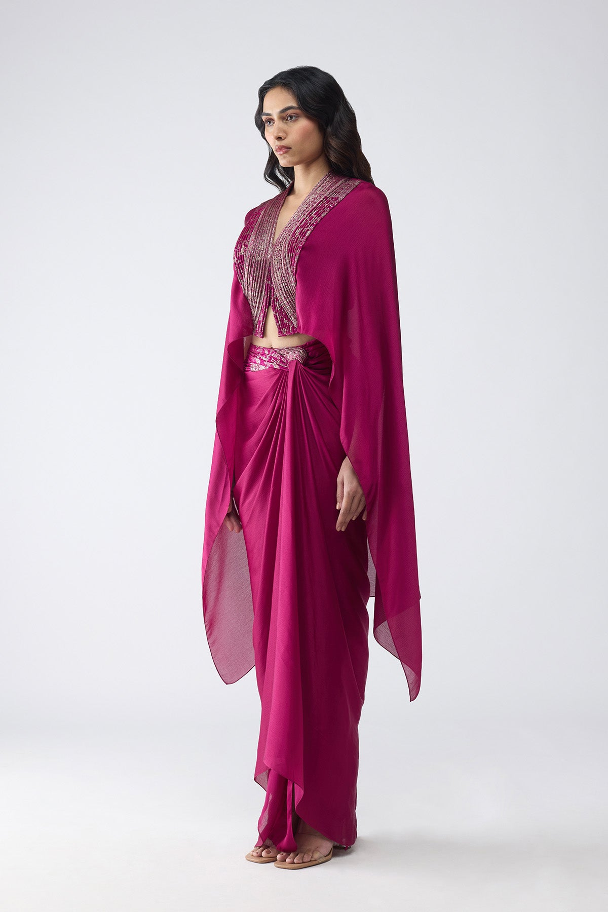 Structured  Banarasi Cape Set