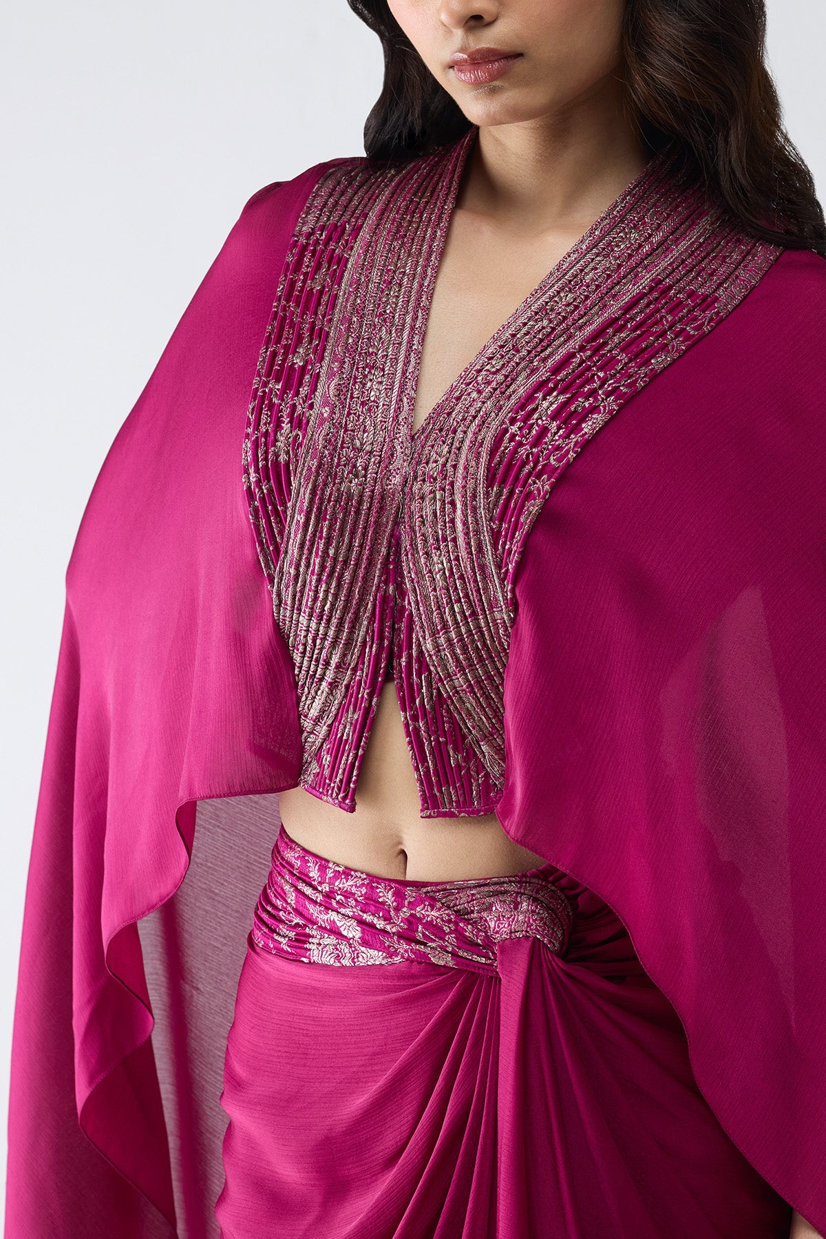 Structured  Banarasi Cape Set