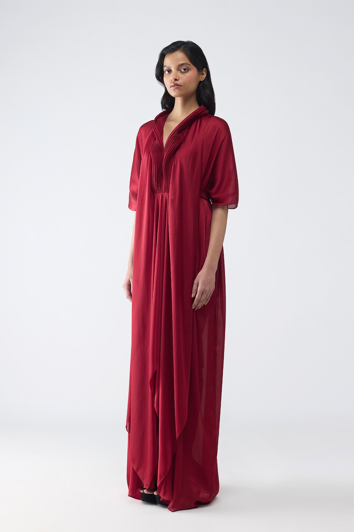 Micro Pleated Kaftan Dress