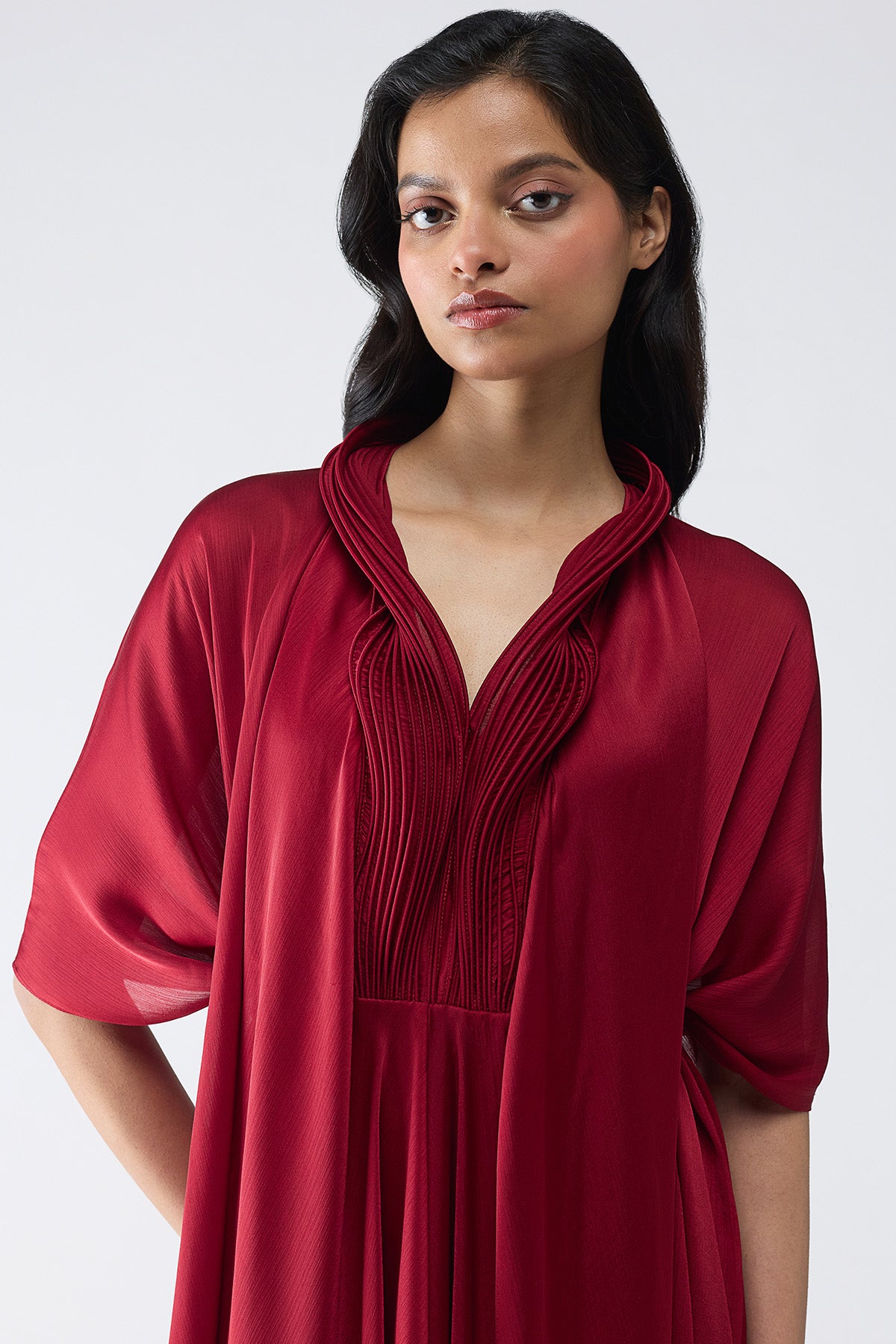 Micro Pleated Kaftan Dress