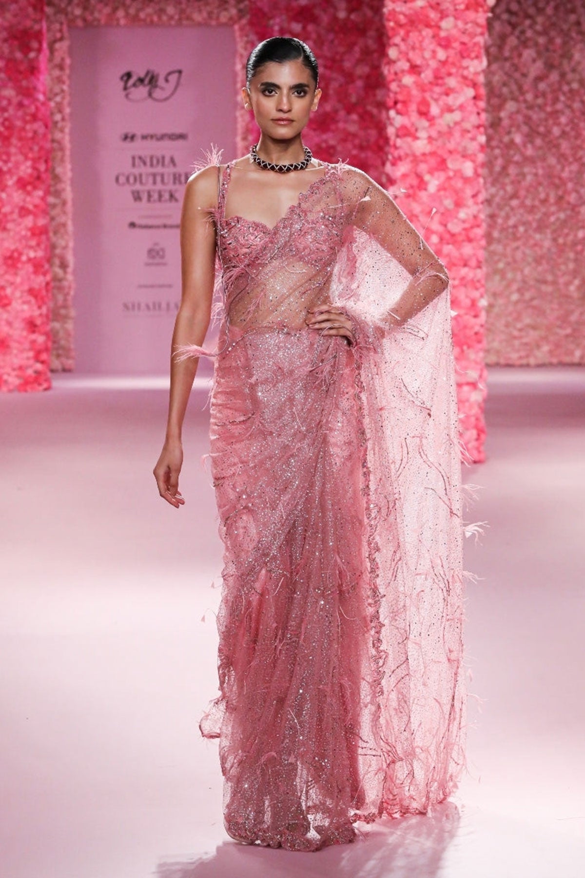 "Elodie" Shimmer Tulle Sari