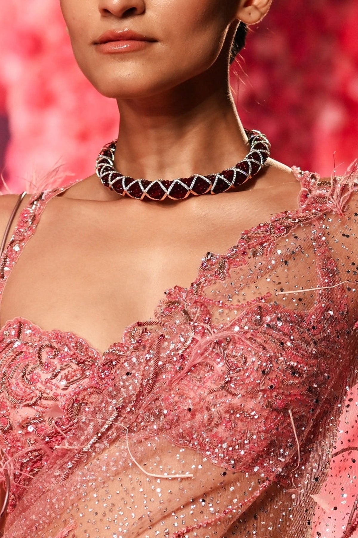 "Elodie" Shimmer Tulle Sari