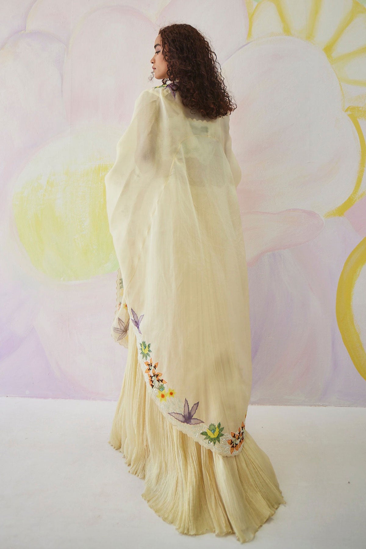 Lia Pastel Handpainted cape set