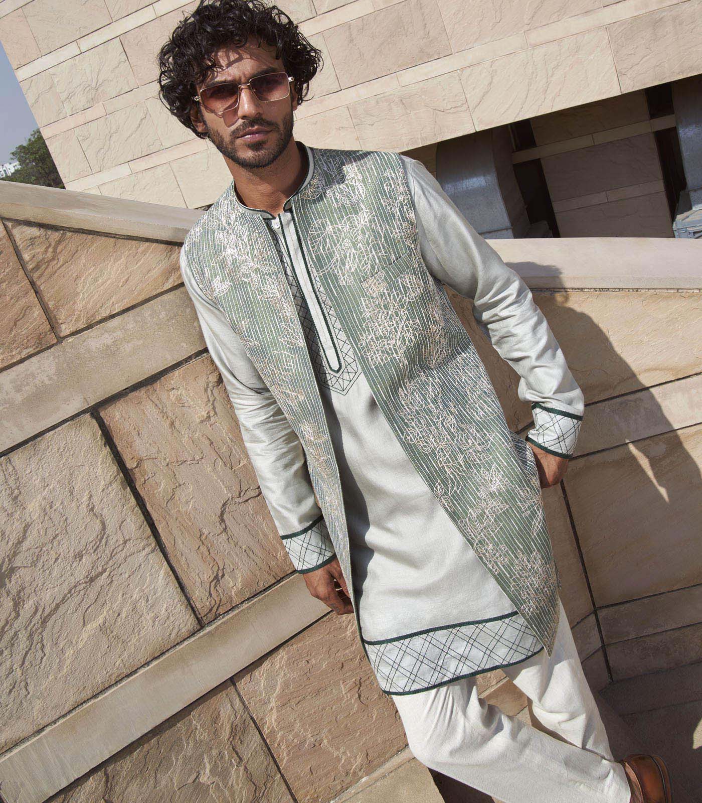 TROPICAL LONG BUNDI JACKET SET