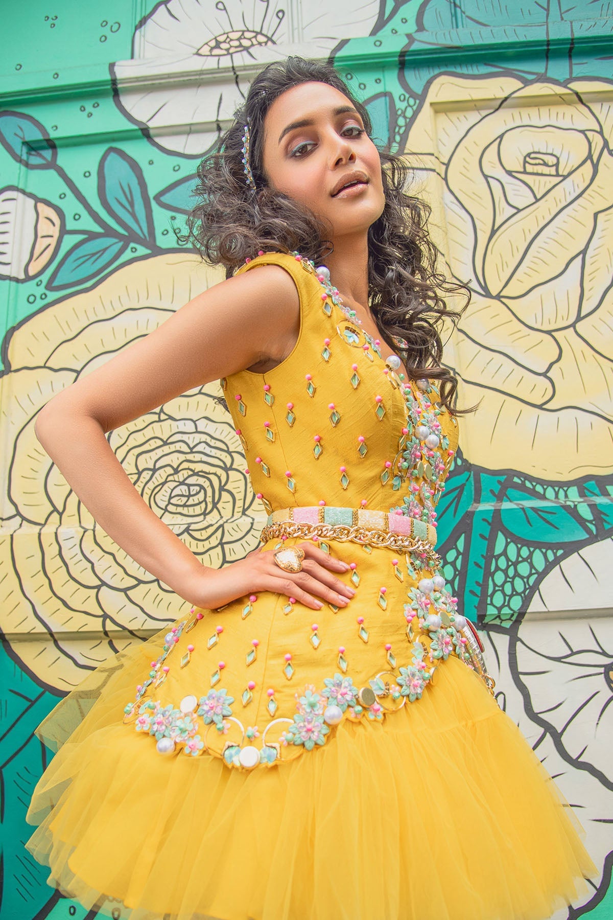 SUMMER IN PARIS - YELLOW BABYDOLL DRESS