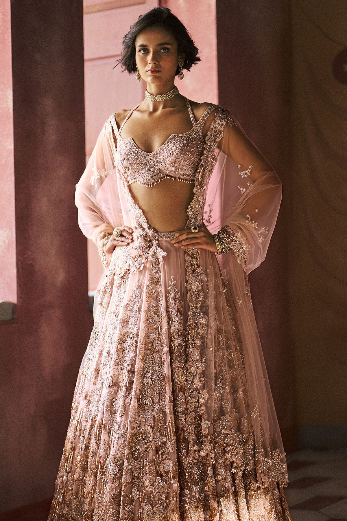 Dewblush Cocktail Lehenga
