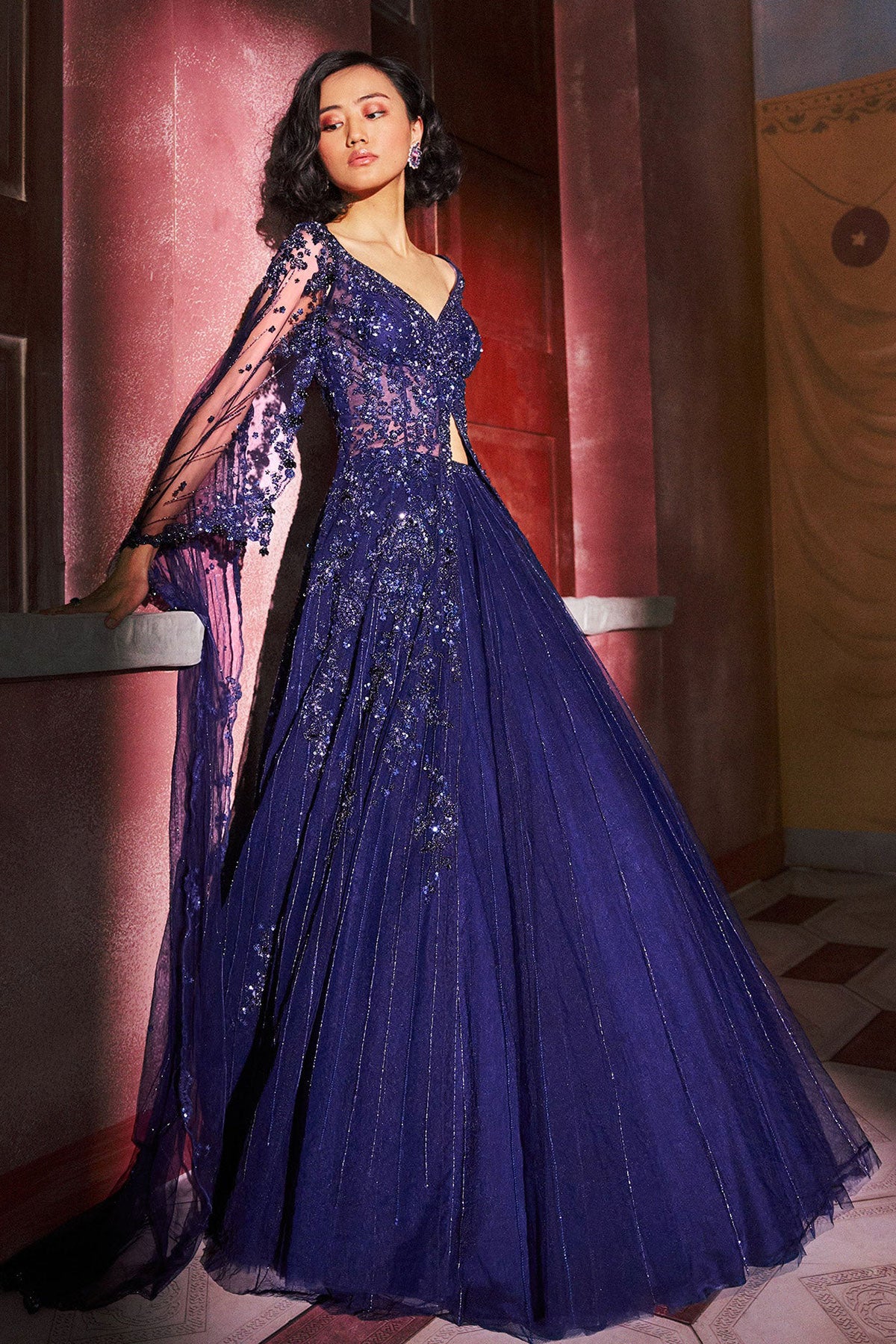 Bluvante Jacket Kurta & Skirt Set