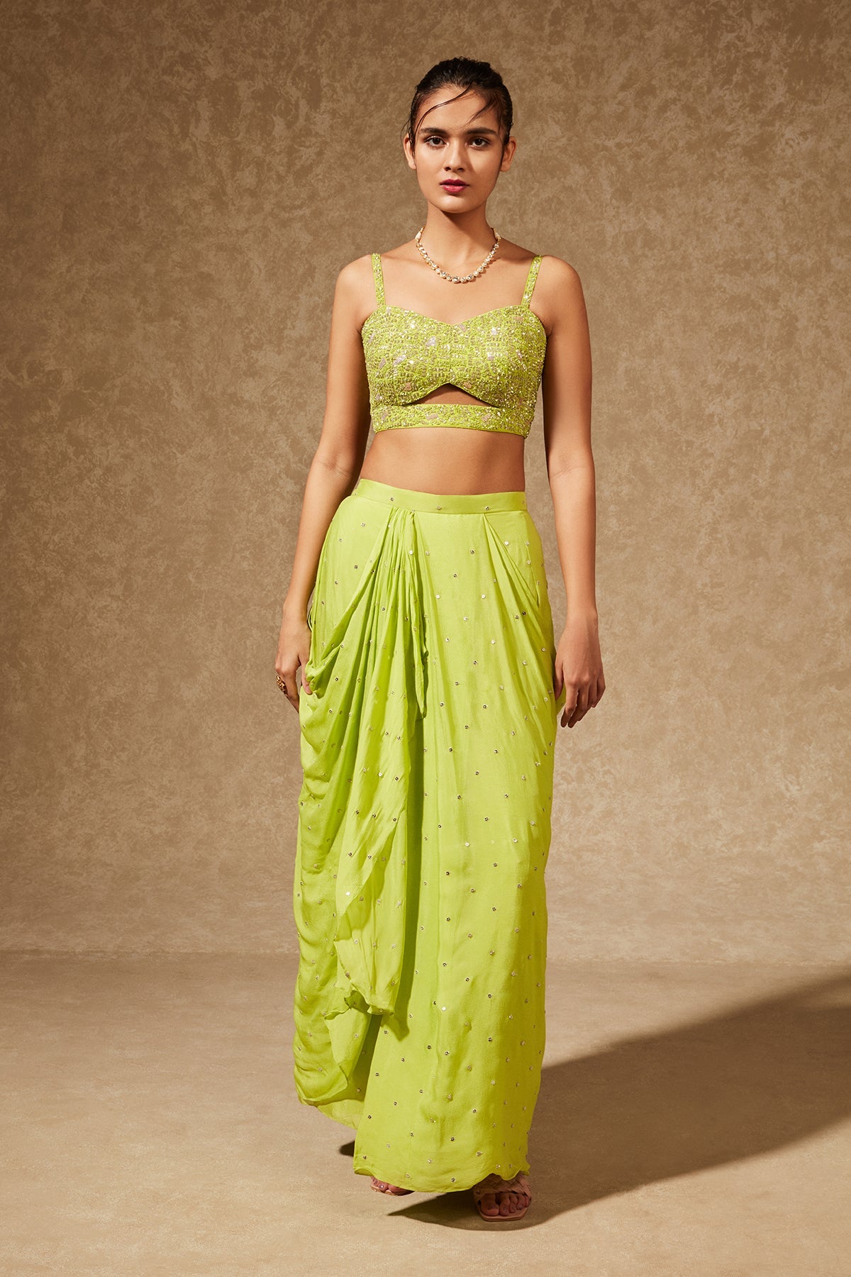 GUL DRAPE SKIRT AND JACKET