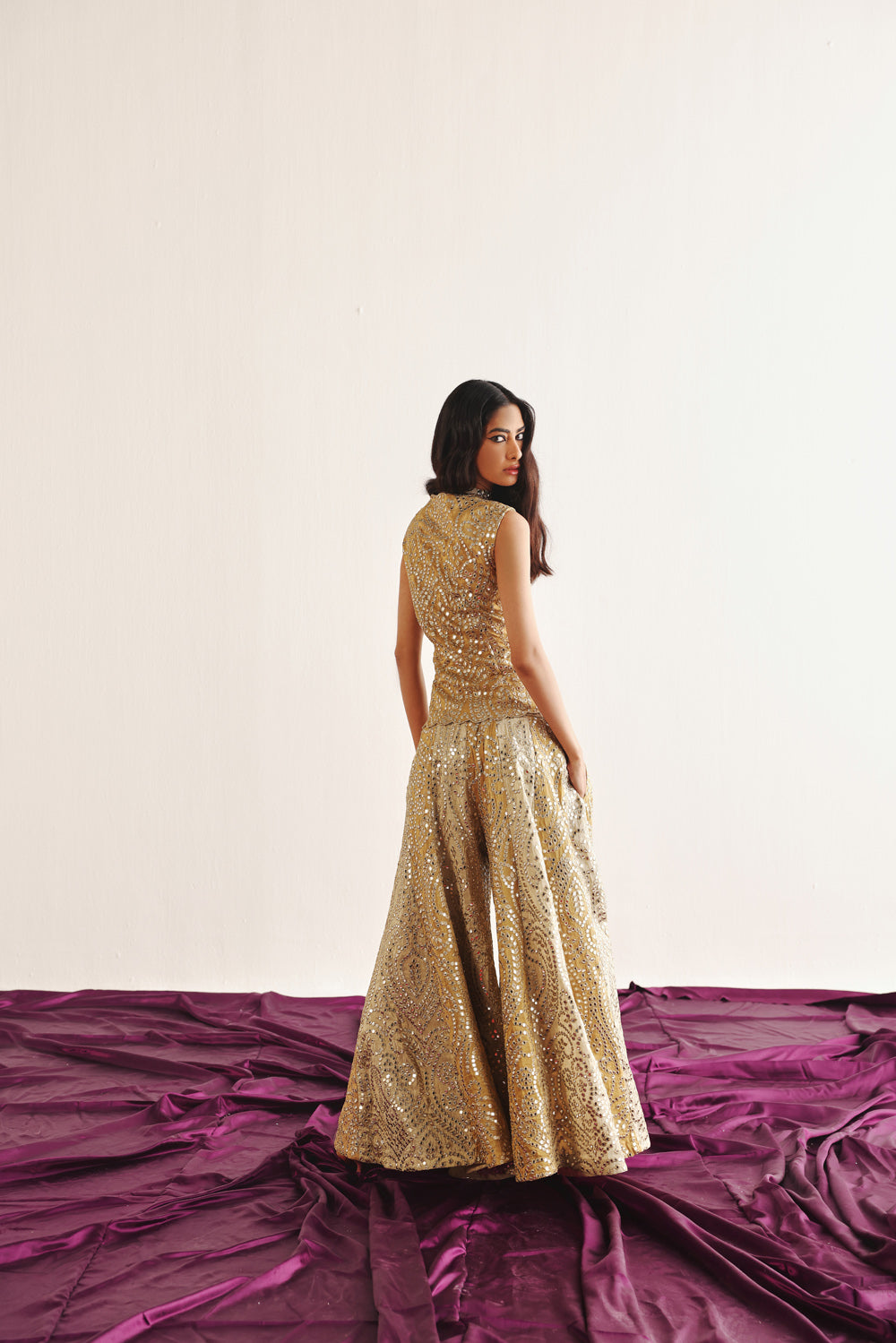 Dual Color Flared Shararas