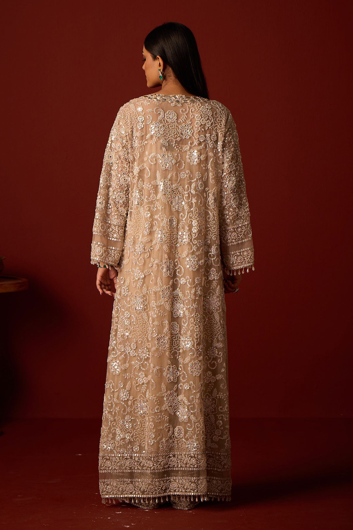 Deep V Neck Kaftan and Bustier and Palazzos