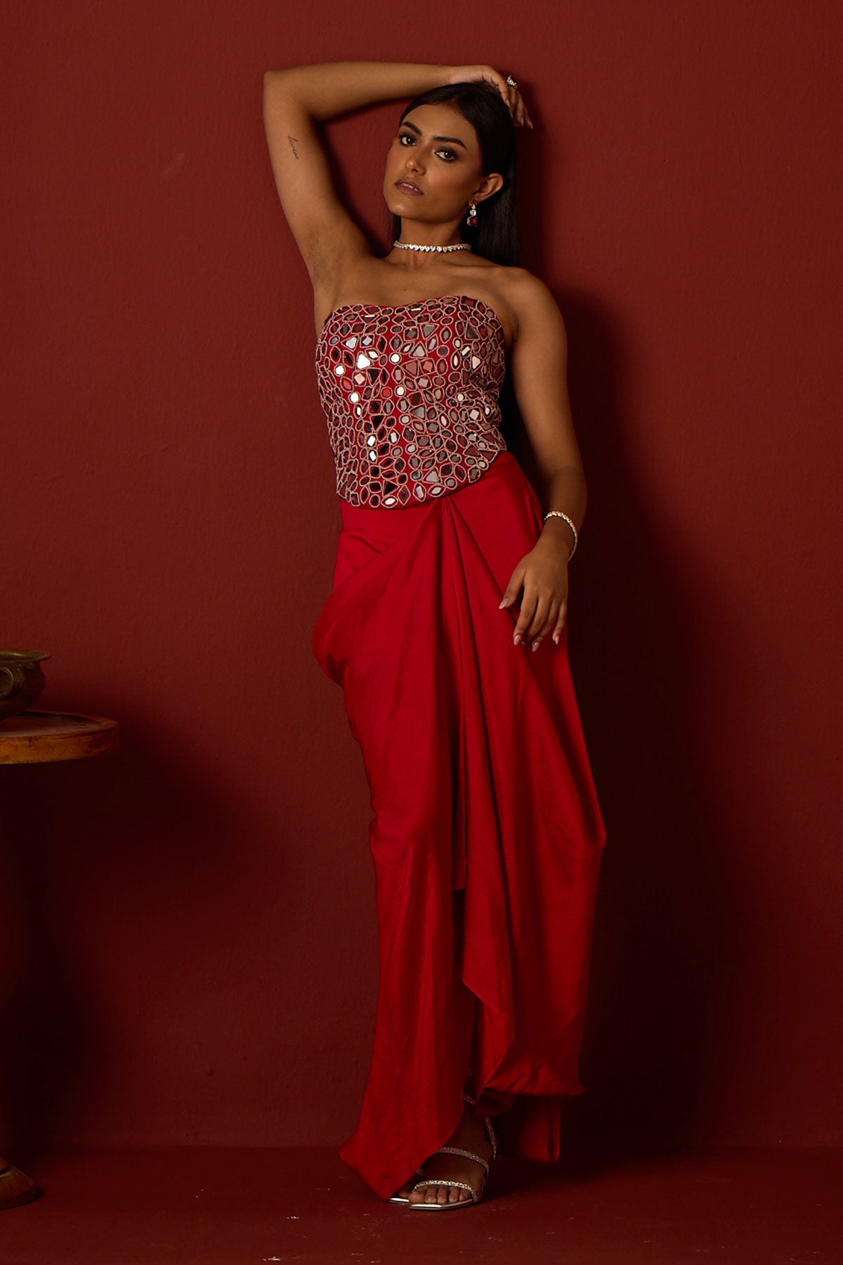 Mirrorwork Corset and Pickup Skirt