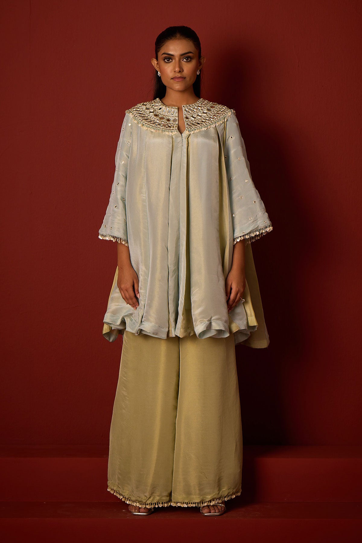 Tissue Mirrorwork Panelled Tunic. and Tissue Palazzos