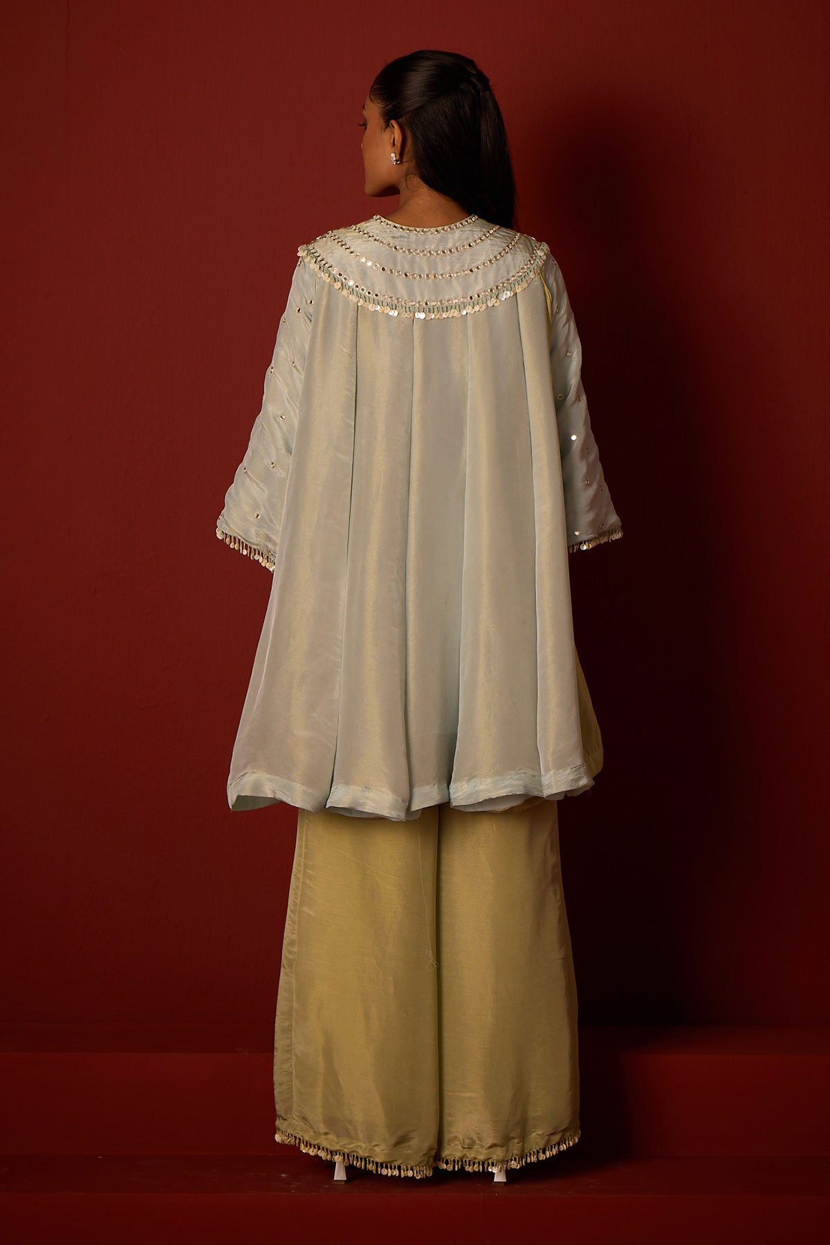 Tissue Mirrorwork Panelled Tunic. and Tissue Palazzos