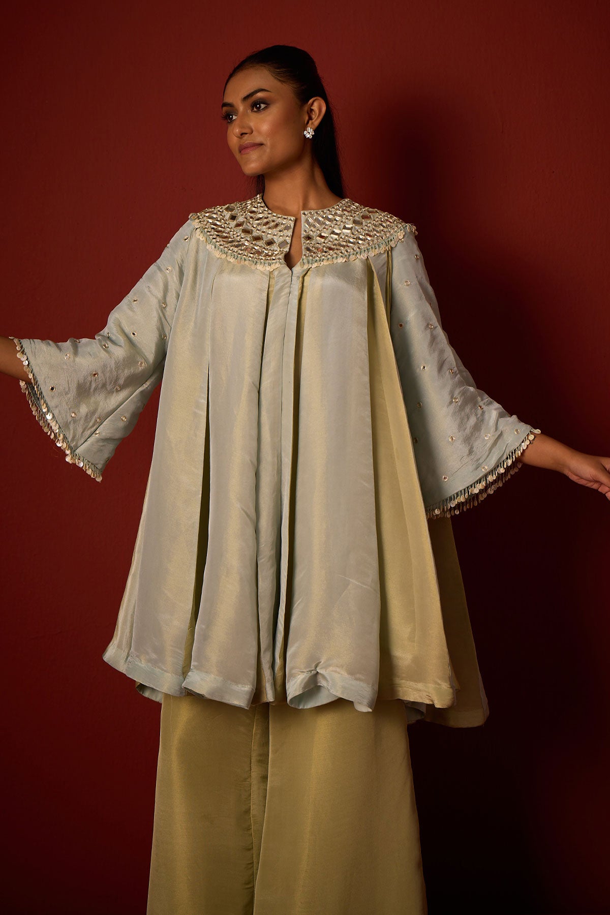 Tissue Mirrorwork Panelled Tunic. and Tissue Palazzos