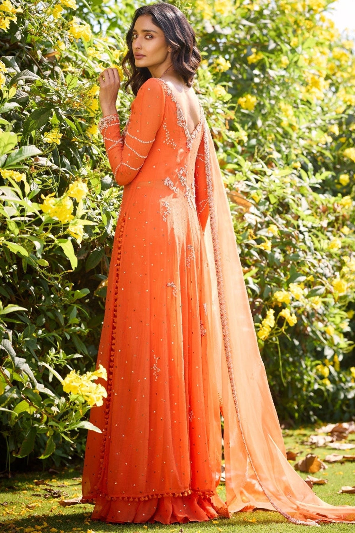 "Russet Rose" Chiffon Kalidar Set