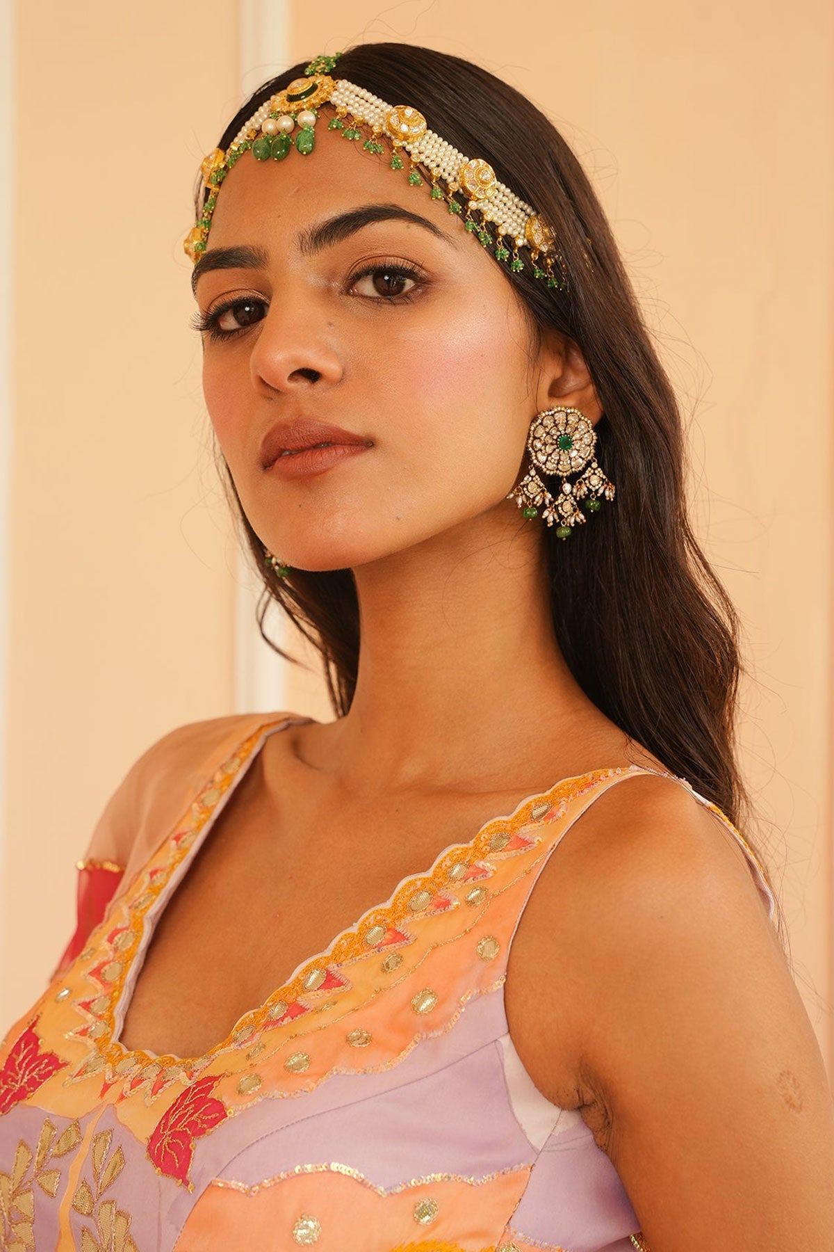 Aisha Handpainted Tissue Lehenga