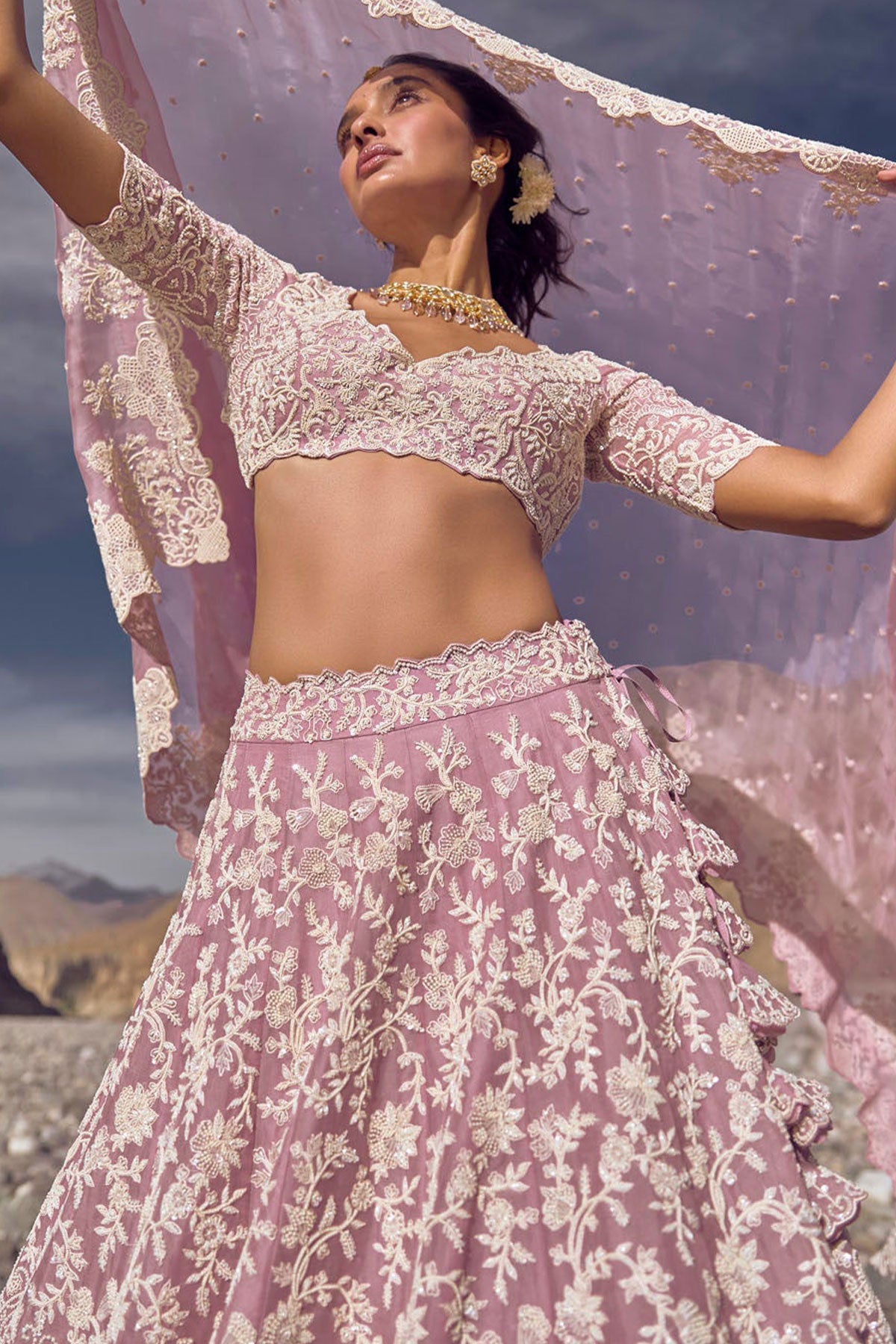 Amethyst lehenga set