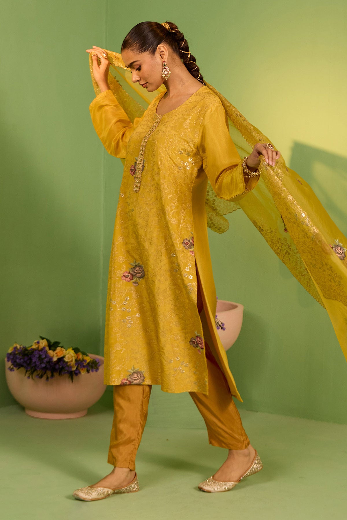 Althea Mustard Suit Set