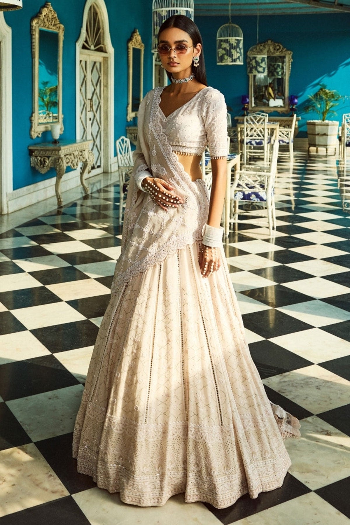 "Amira" chiffon lehenga set