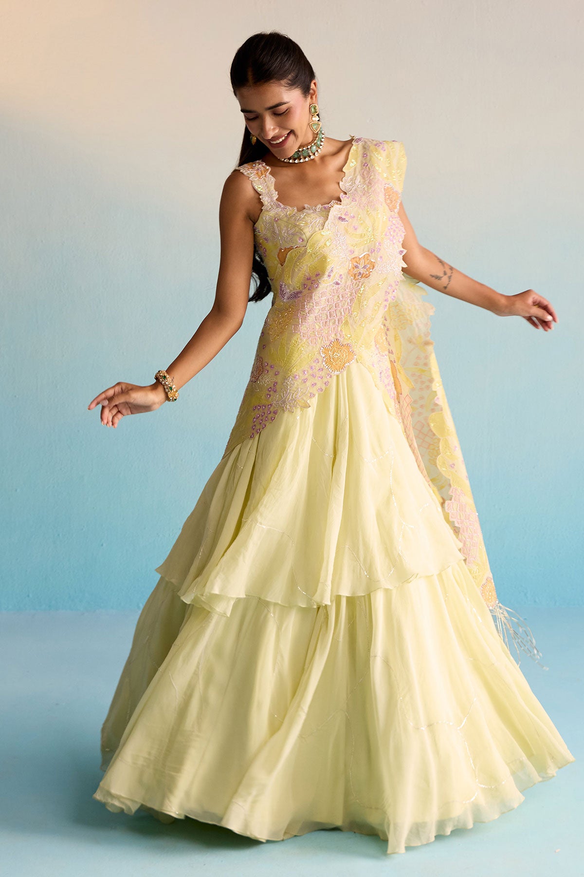 Ishya Organza Lehenga Set