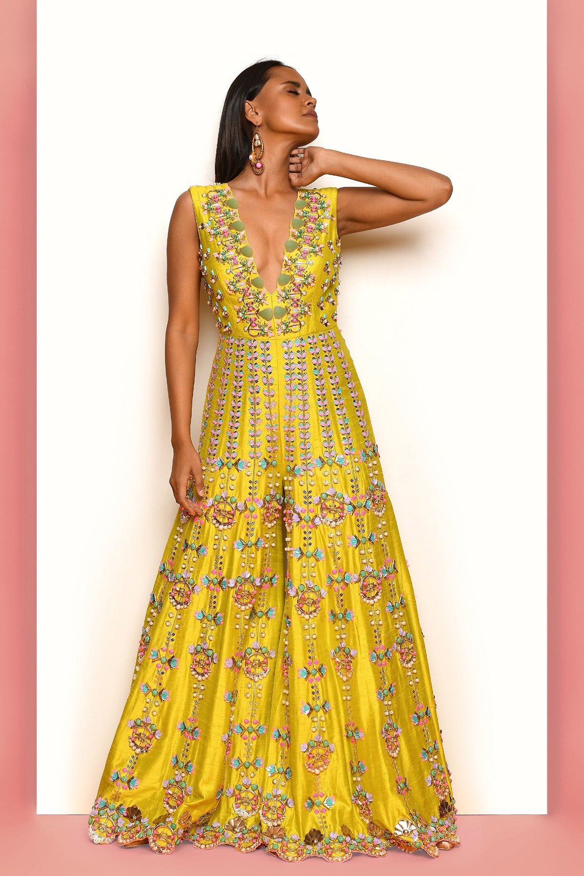 FIERCELY FRENZY - LIME JUMPSUIT