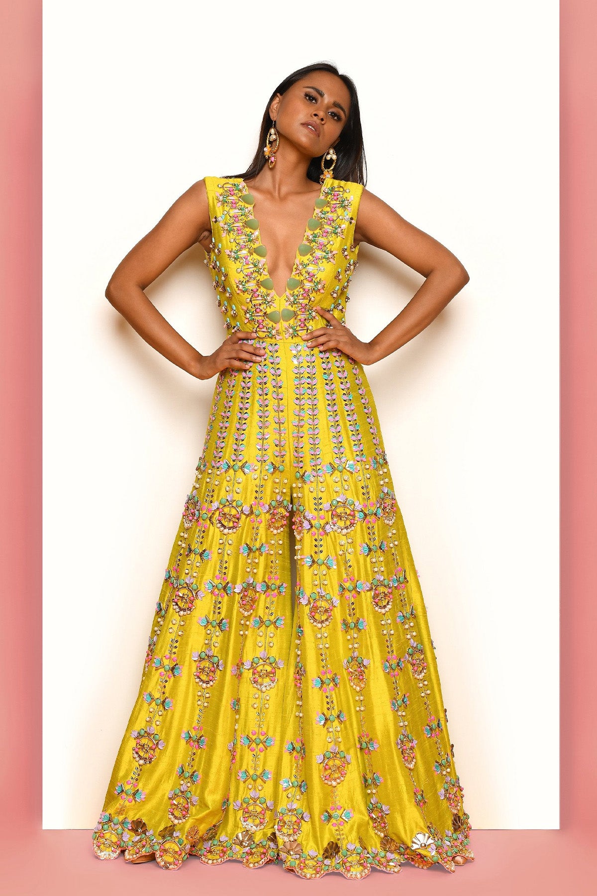 FIERCELY FRENZY - LIME JUMPSUIT