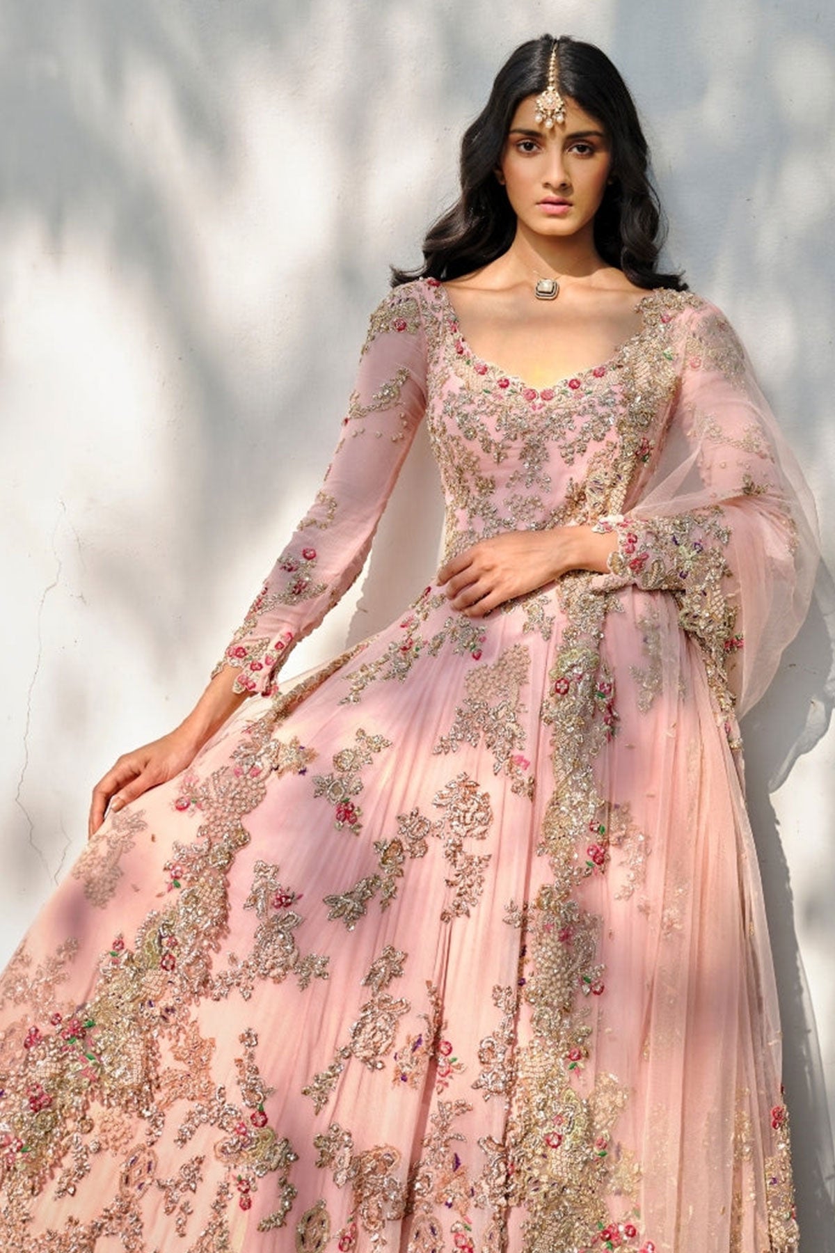 "Miriam" Bridal Chiffon Anarkali Set