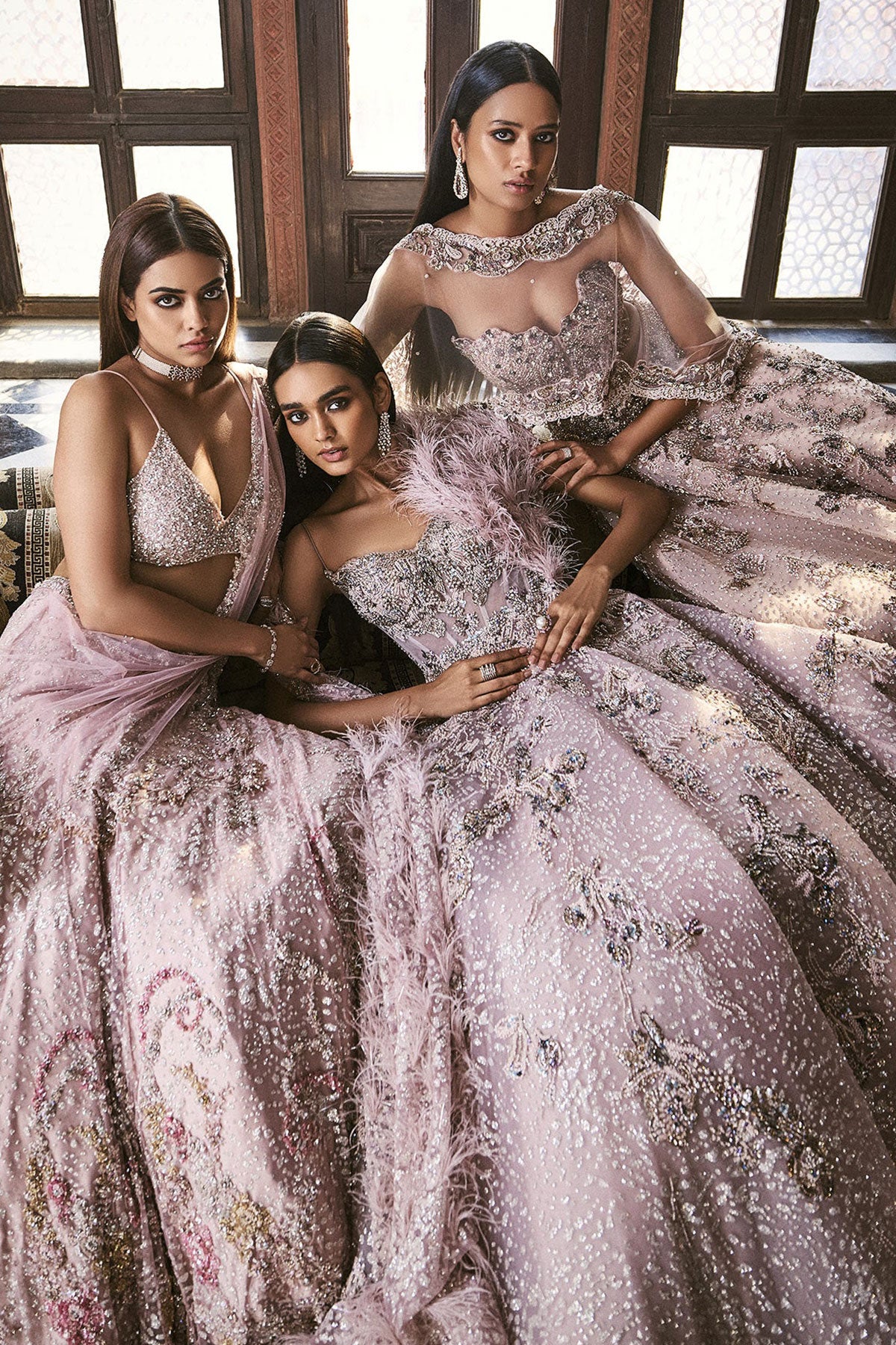 "Faiza" Tulle Cocktail Lehenga