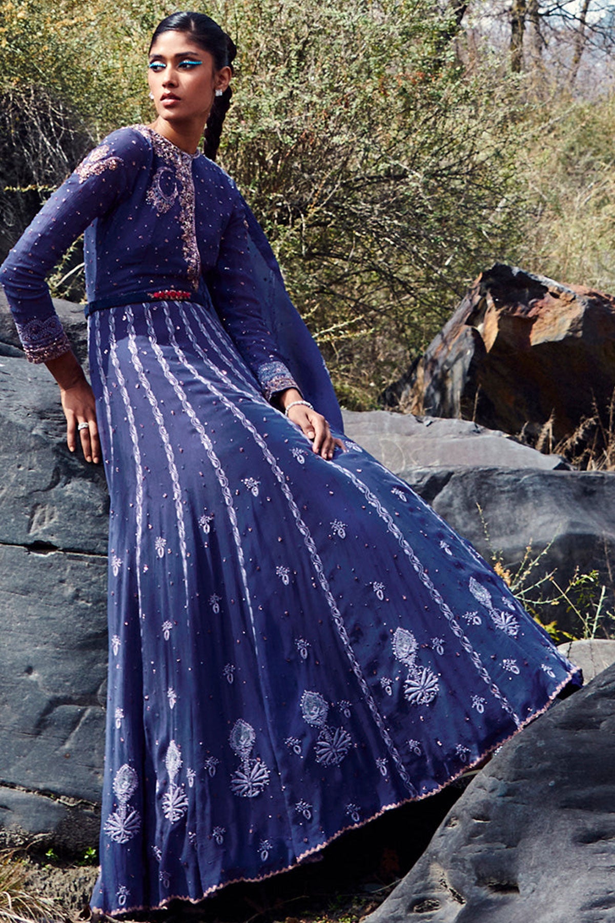 "Arihee" Luckhnawi Chiffon Kalidar