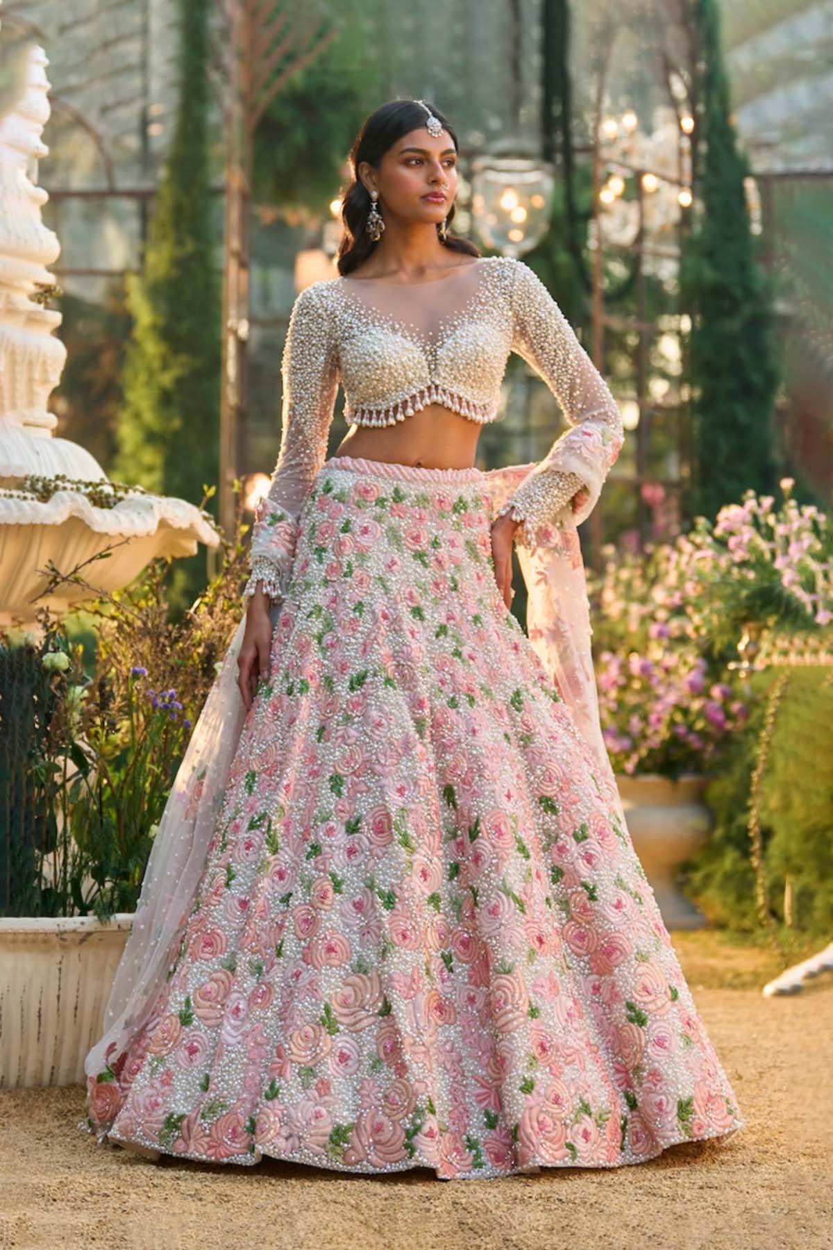 Pearl Floral Lehenga Set