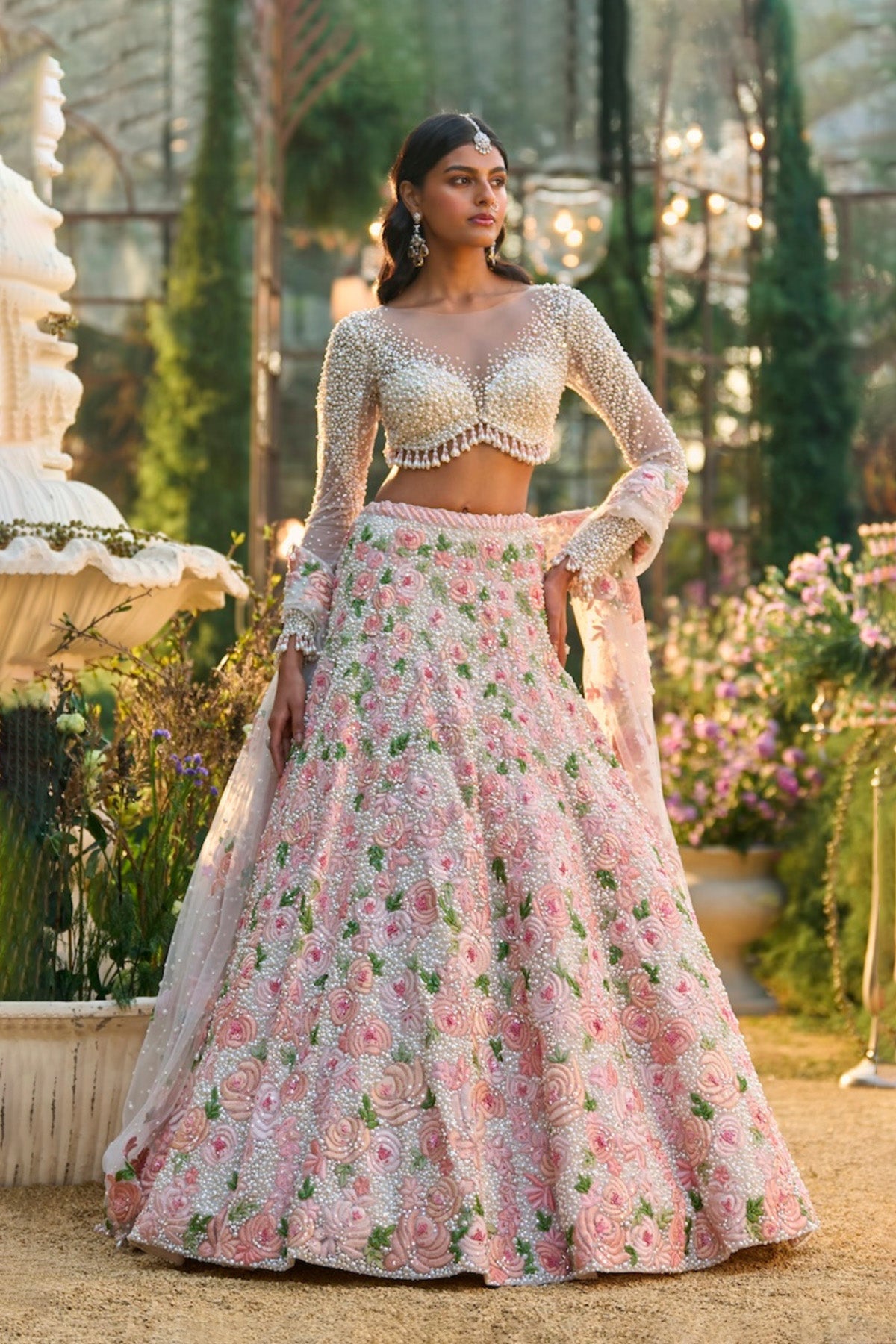 Pearl Floral Lehenga Set