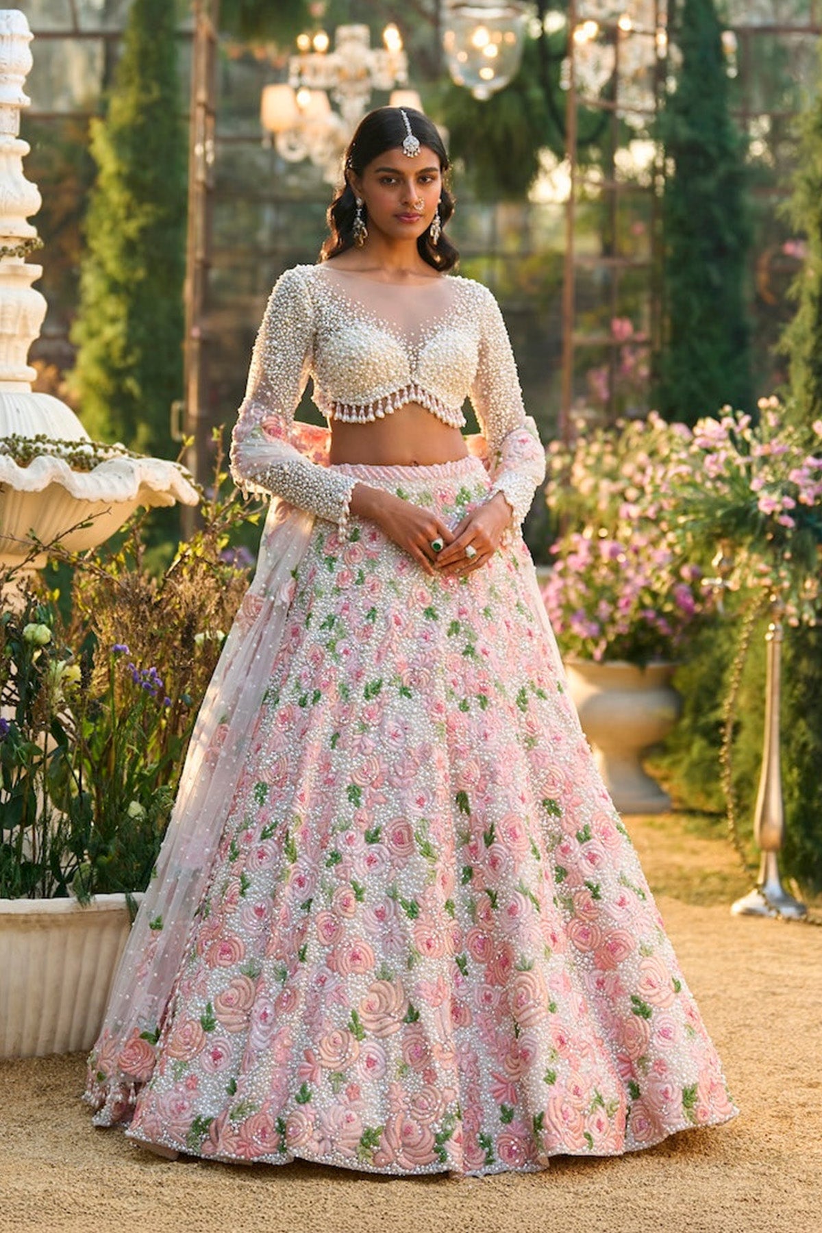 Pearl Floral Lehenga Set