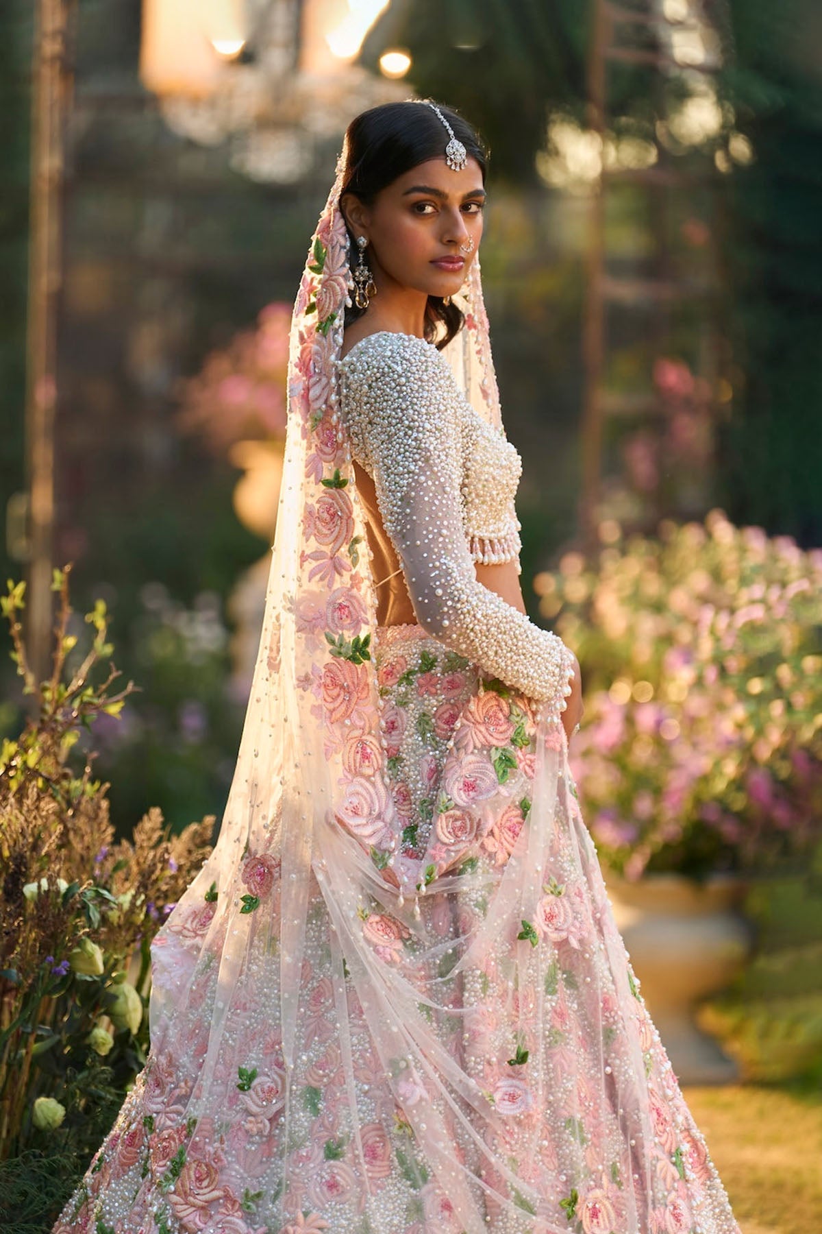 Pearl Floral Lehenga Set