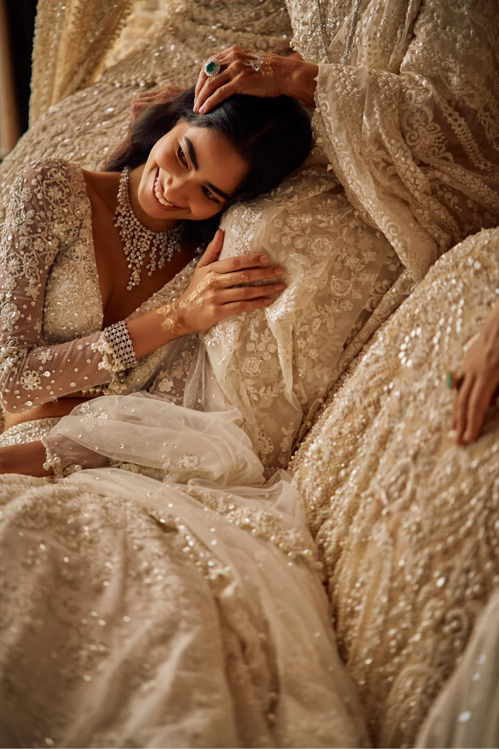 Ivory Floral Lehenga Set