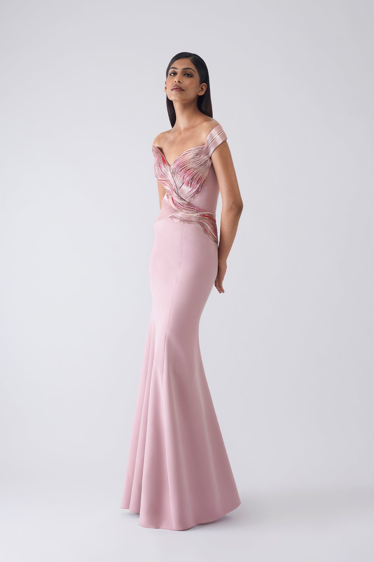 Metallic Moulded Gown