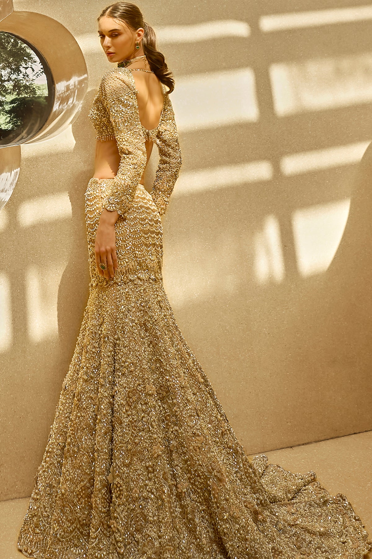 NUDE PEACH LEHENGA SET