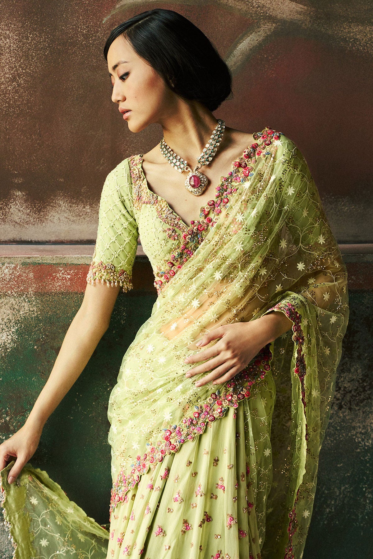 Garden Haze Saree