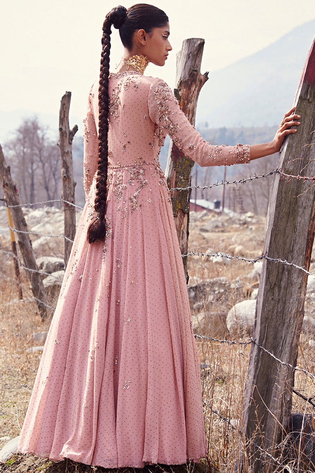 "Blossom" Chiffon Kamdani Kalidar