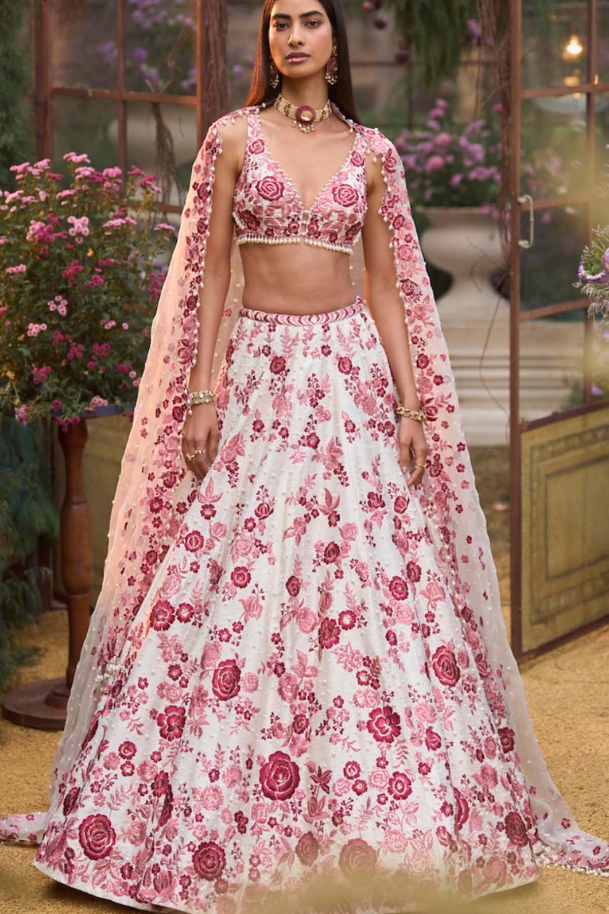 Ruby Floral Lehenga Set