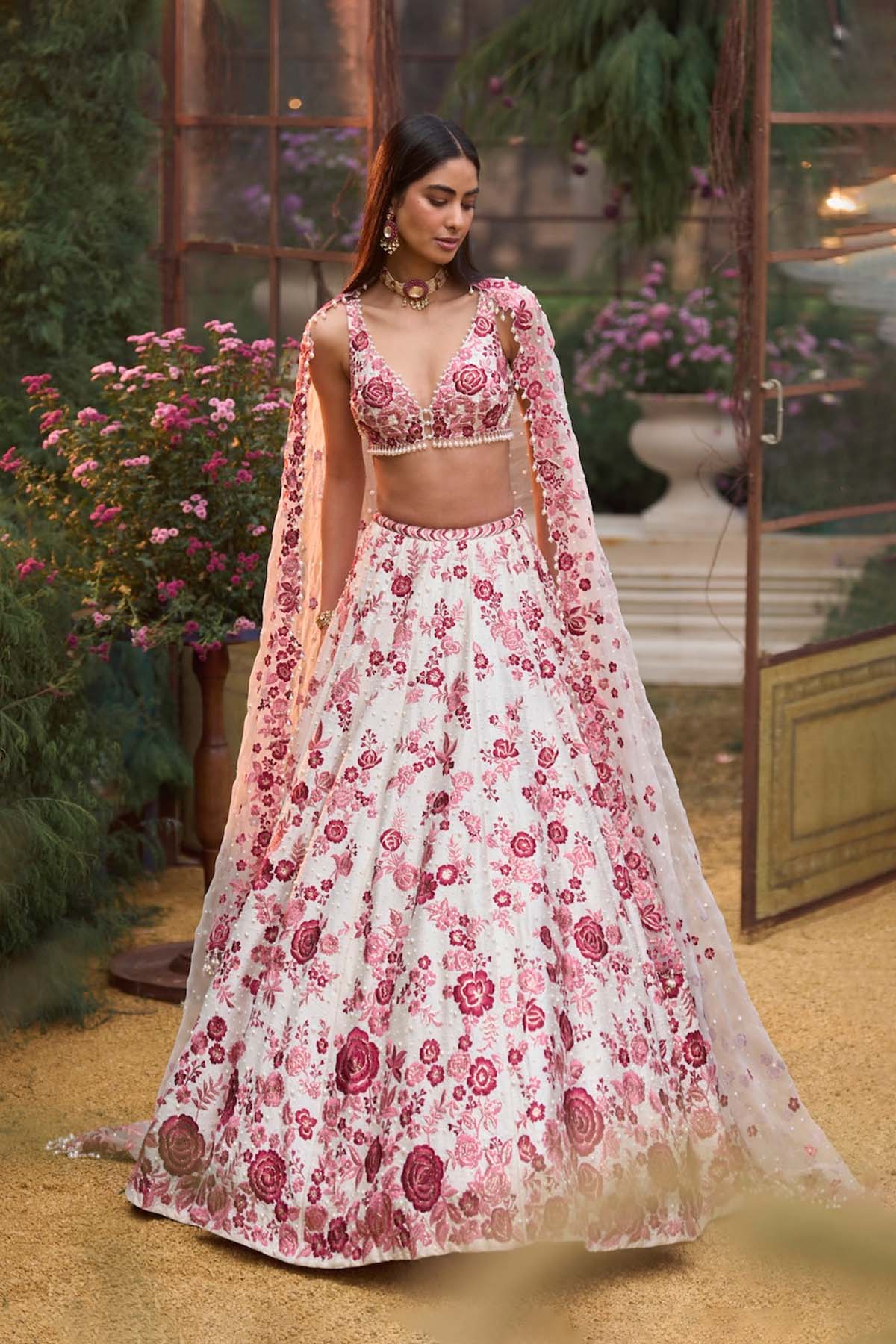 Ruby Floral Lehenga Set