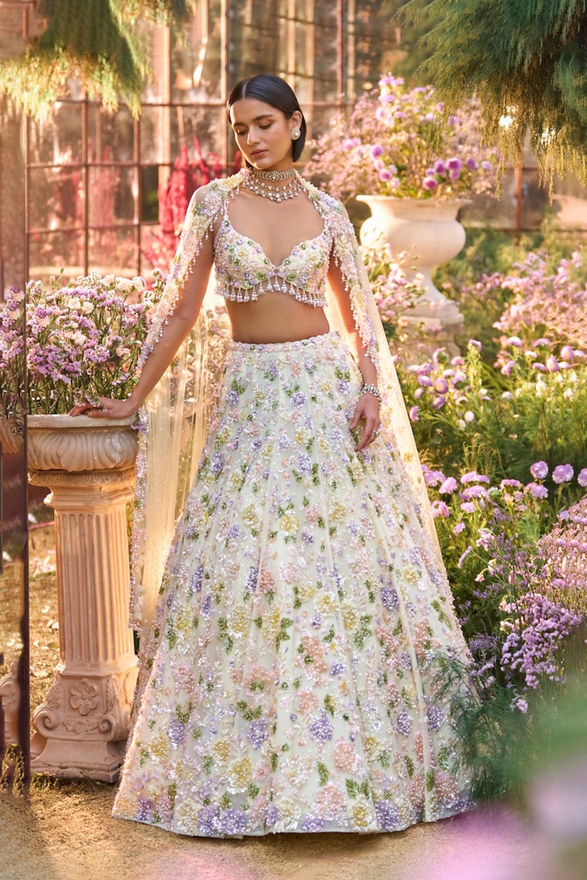 Butter Yellow Sequin Lehenga Set