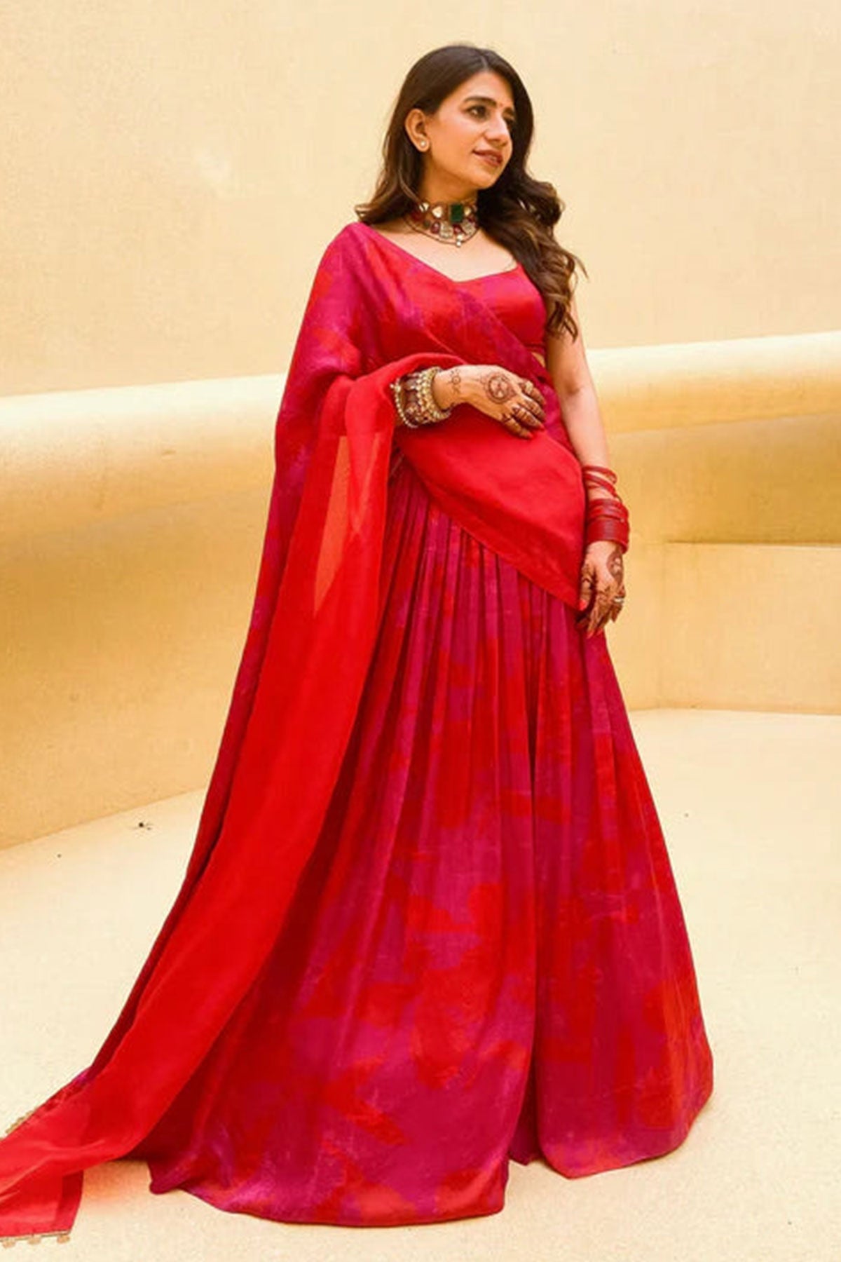 Bolivian Fuchsia Lehenga