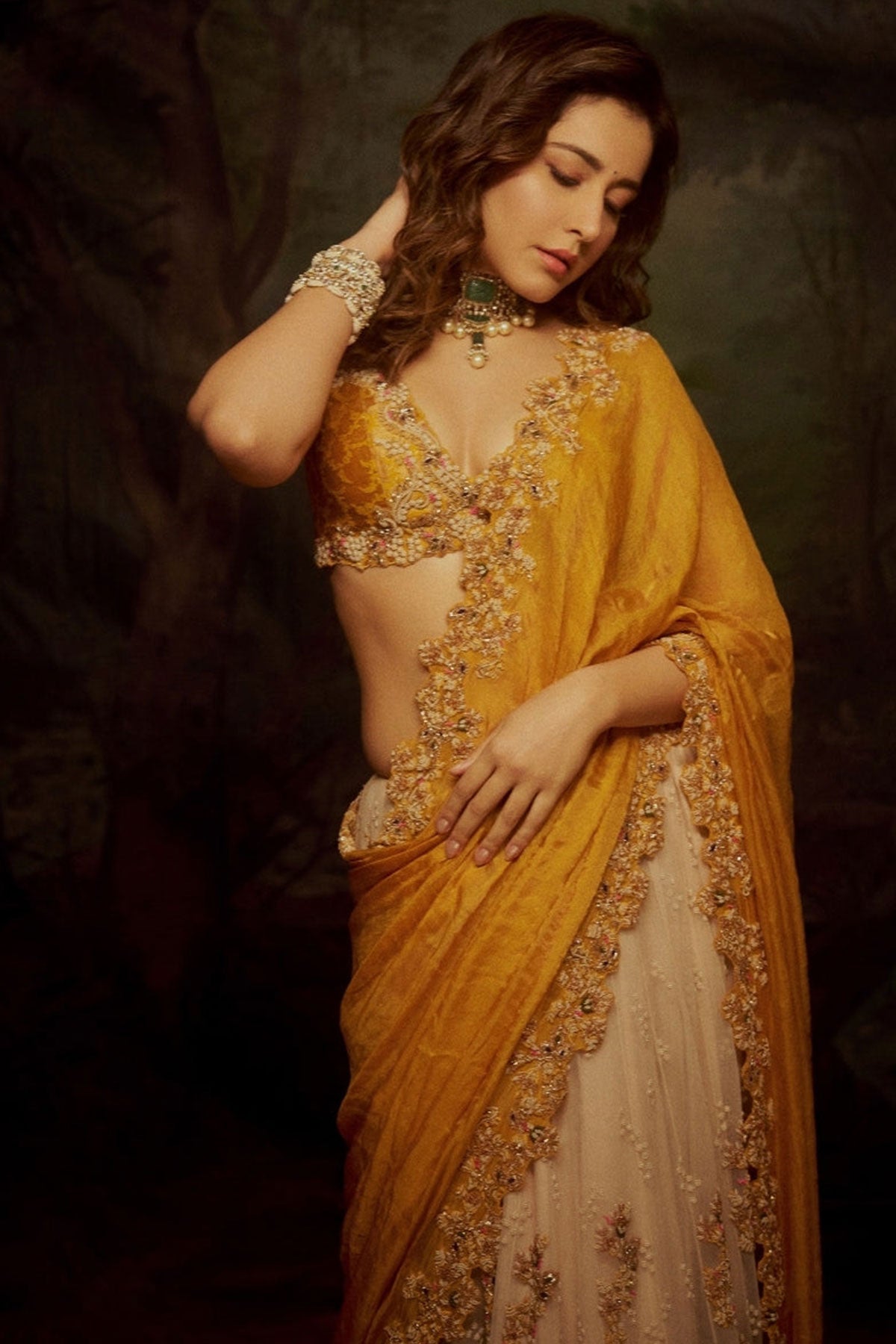 "Amaltas" Kalidaar Saree